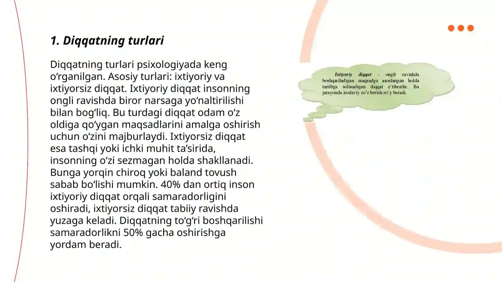 Diqqat va xotira - psixik jarayon sifatida 3