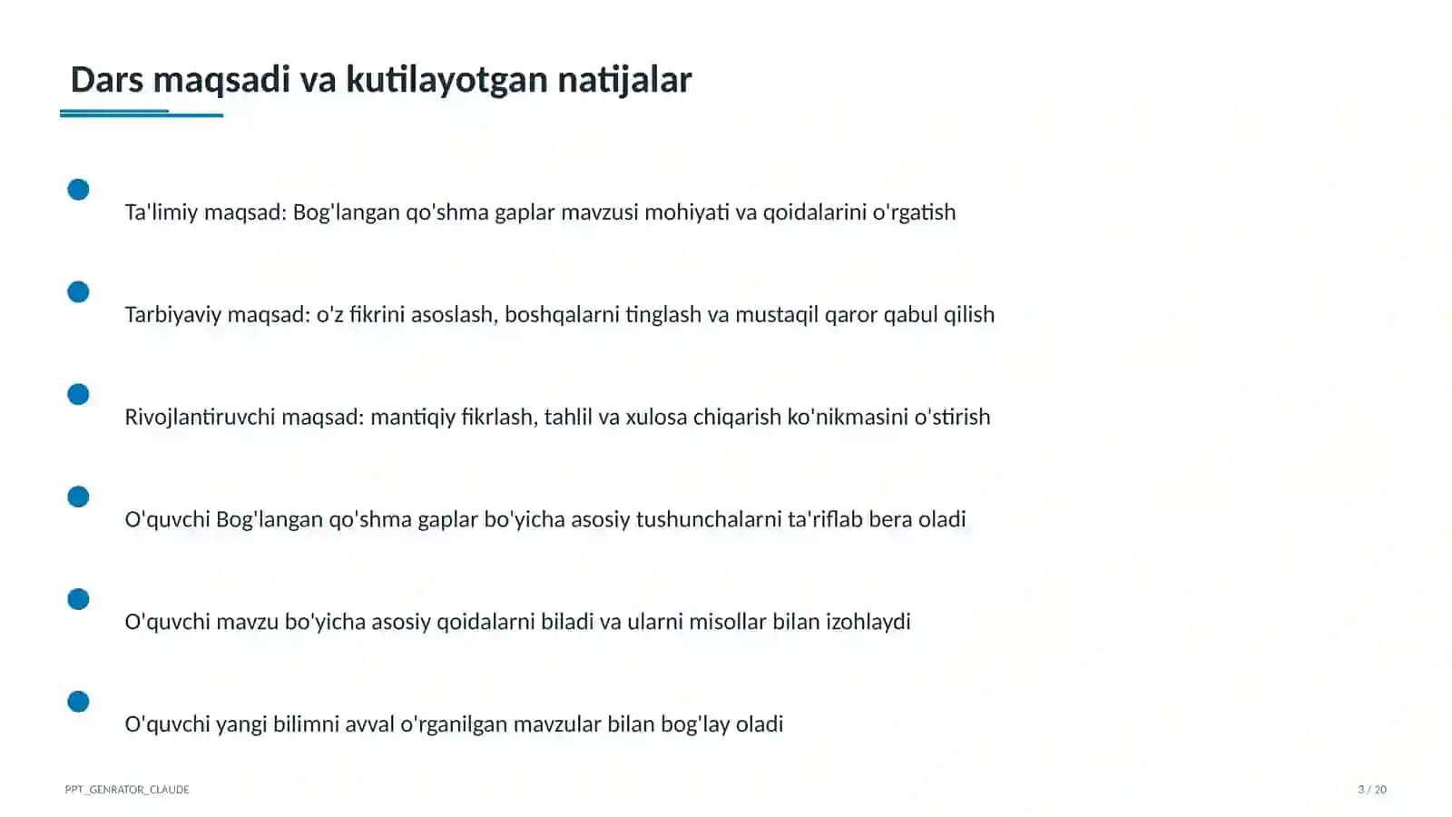 Bog'langan qo'shma gaplar (9-sinf) 3