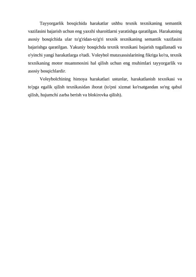 Voleybol o'yinida to’p uzatish va sakrash texnikasini oshirish 3