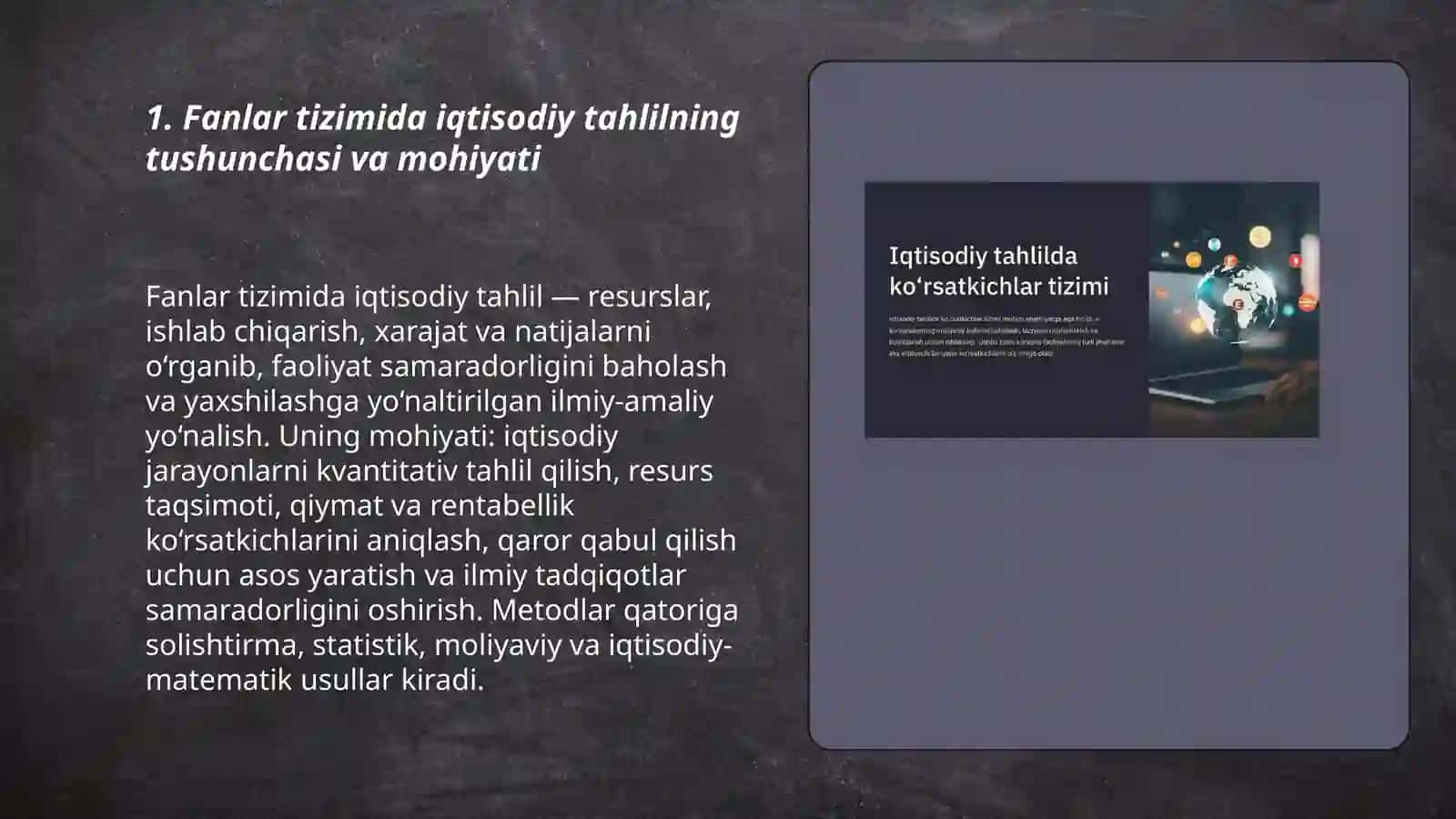 Fanlar tizimida iqtisodiy tahlilning oʻrni 3
