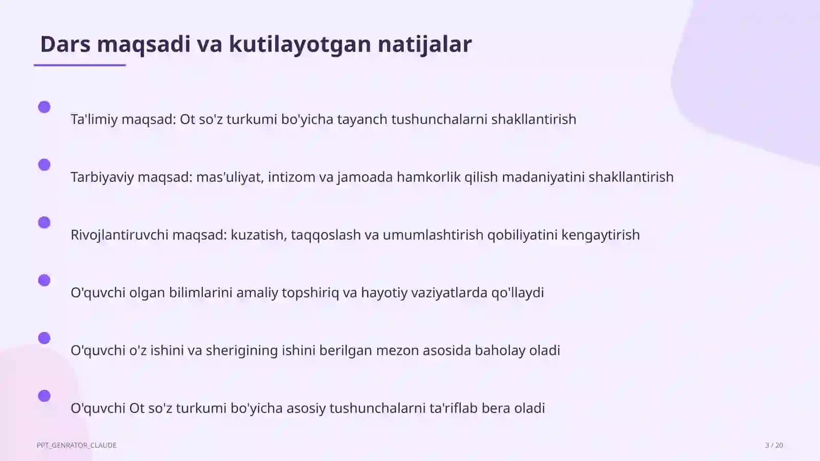 Ot so'z turkumi (3-sinf) 3