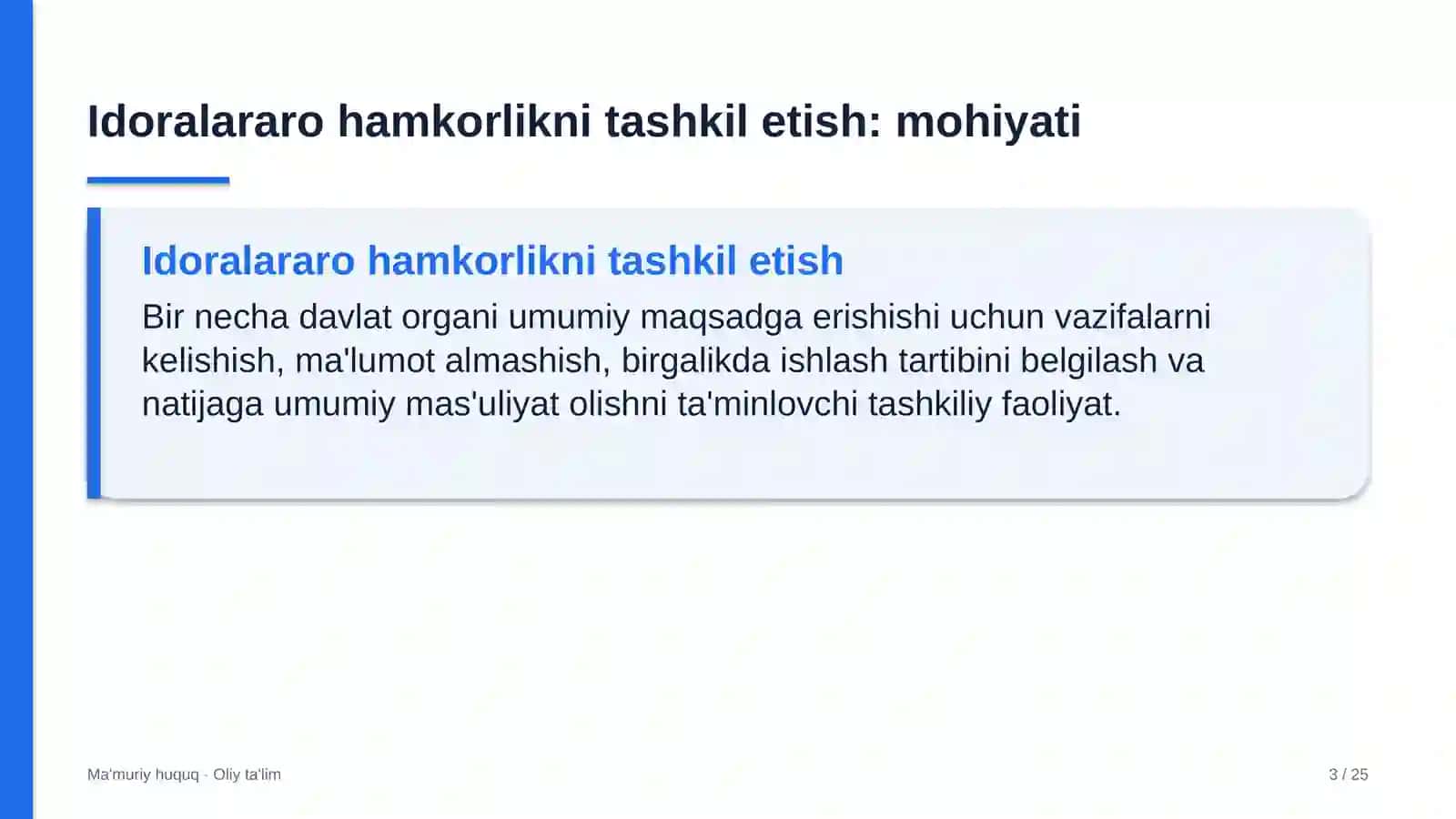 Yuqori tezlikdagi temir yo'l qatnovida idoralararo hamkorlikni tashkil etish 3