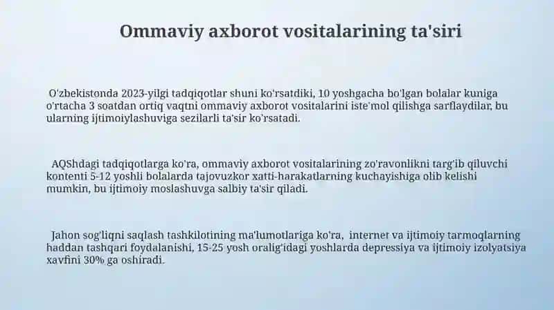 Shaxsning rivojlanishi tarbiyasi va ijtimoiylashuvi 3
