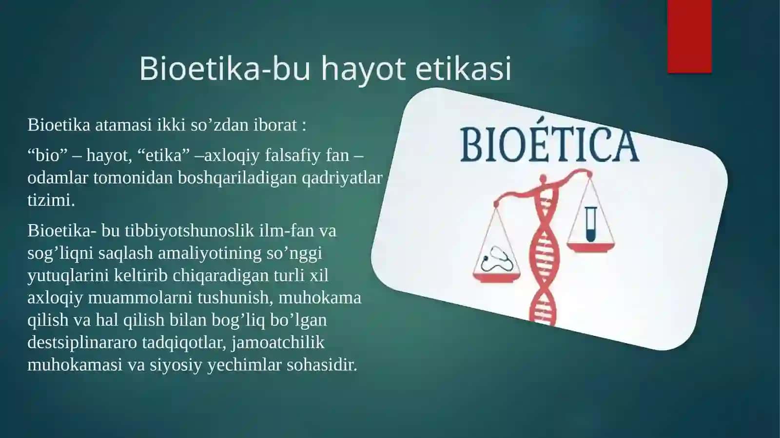BIOETIKA FANINING ASOSIY TUSHUNCHASI, MAQSADI VA VAZIFALARI. TIBBIY ETIKA TARIXIDAN 3