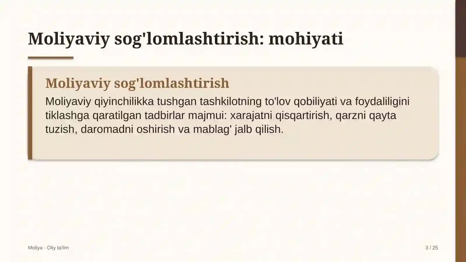 telegram kanallarida moliyaviy sog'lomlashtirish 6982 3