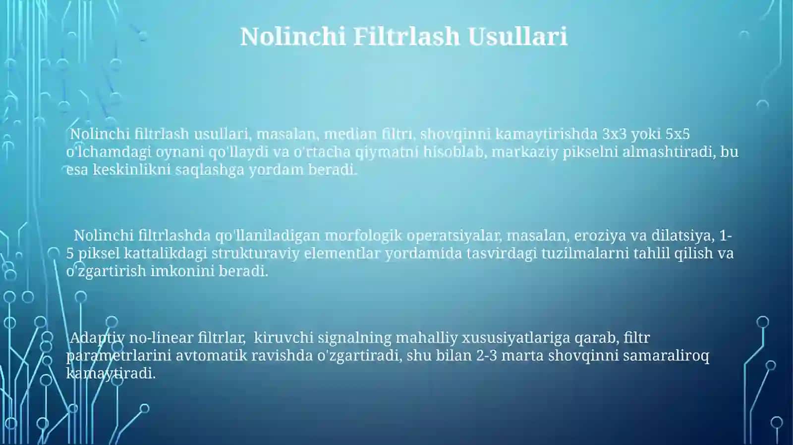 Chiziqlivachiziqliboʻlmaganfiltirlash 3