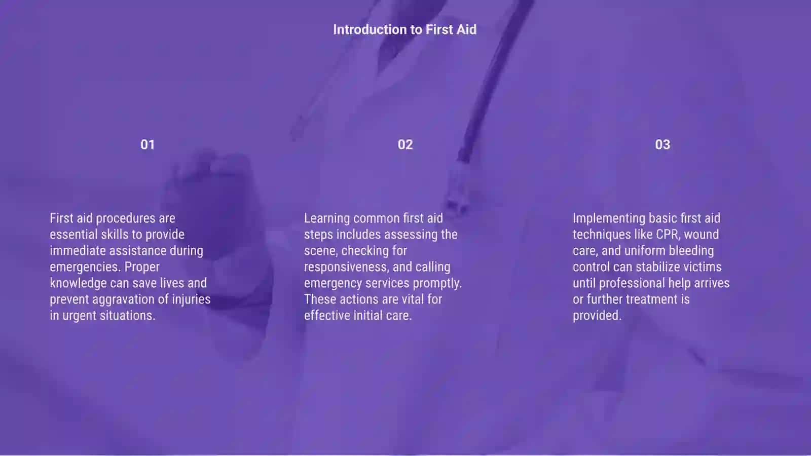 First Aid Procedures Presentation 3