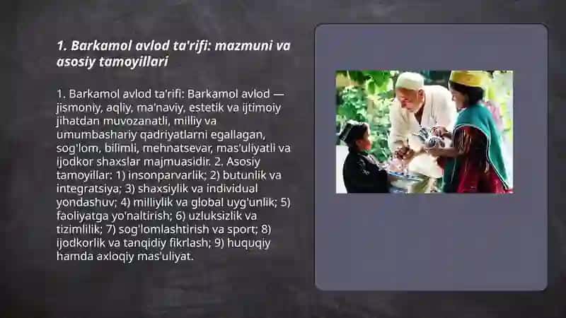 Barkamol avlod ta’rifi va tarbiyasi 3