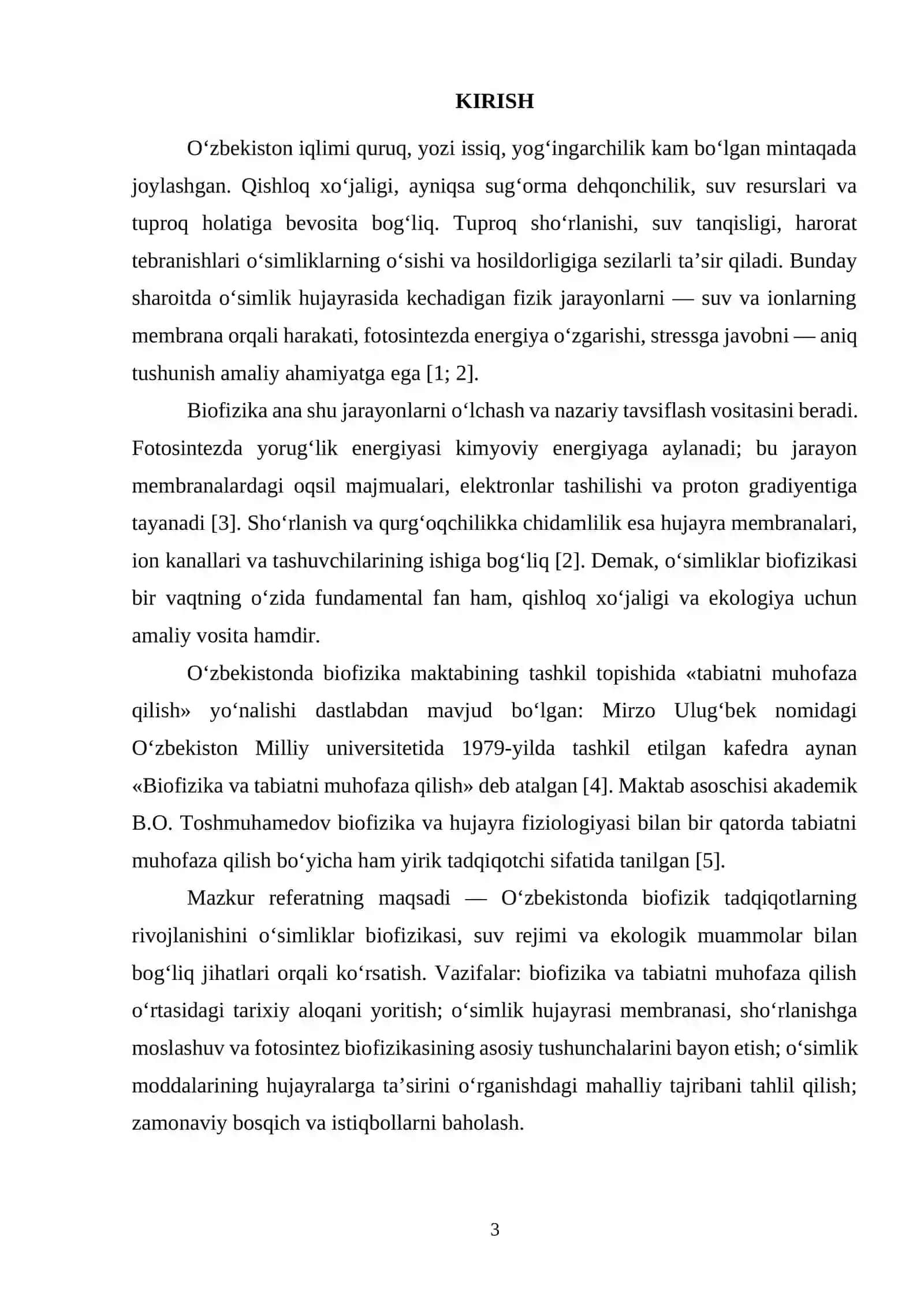 Oʻzbekistonda biofizik tadqiqotlarning rivojlanishi 3