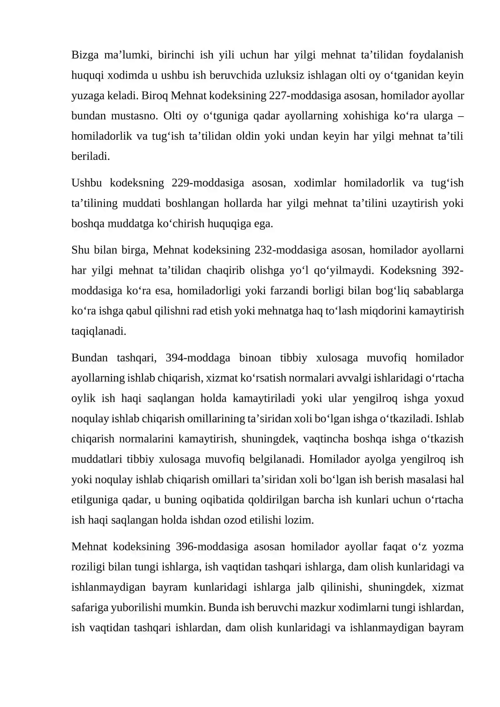 Ayollar mehnatini muhofaza qilish 3