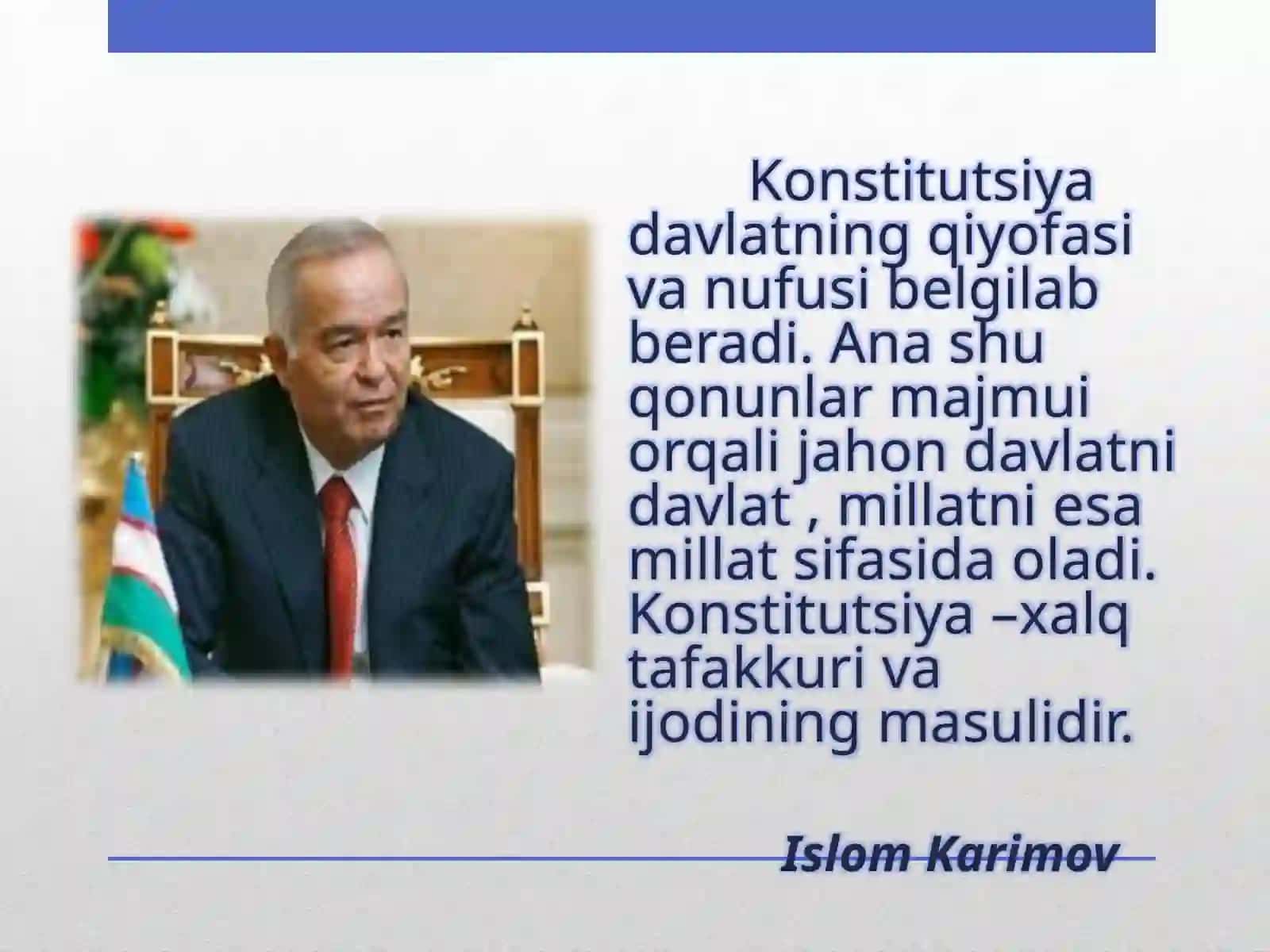Samadova Zuriyatning “Konstitutsiya–baxtimiz poydevori” mavzusidagi ta’lim darsi 3