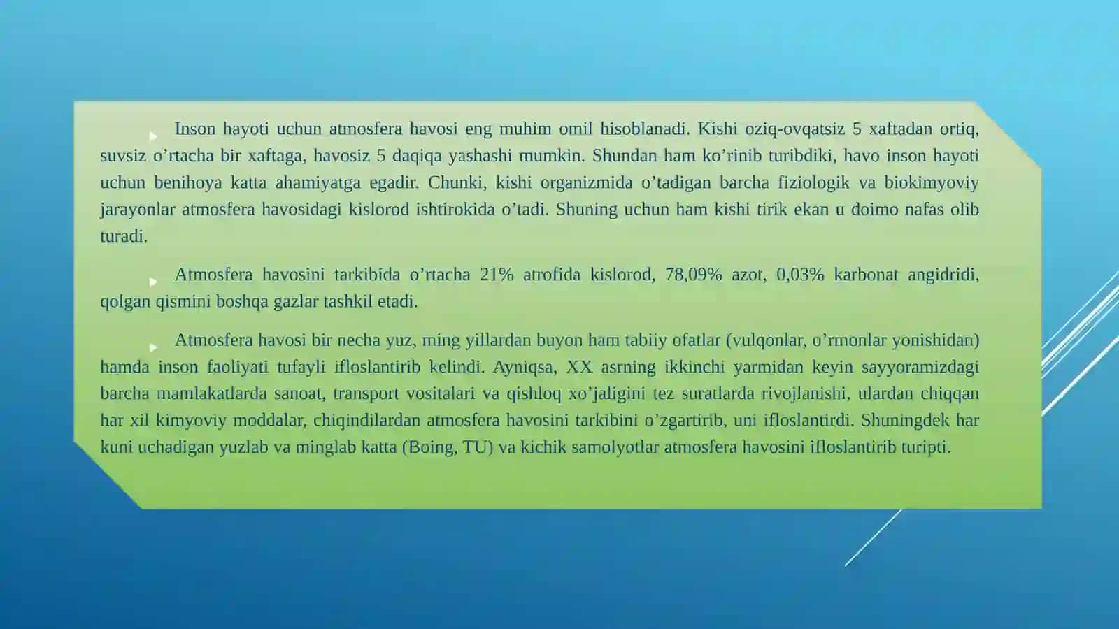 Havoni insonga ahamiyati 3