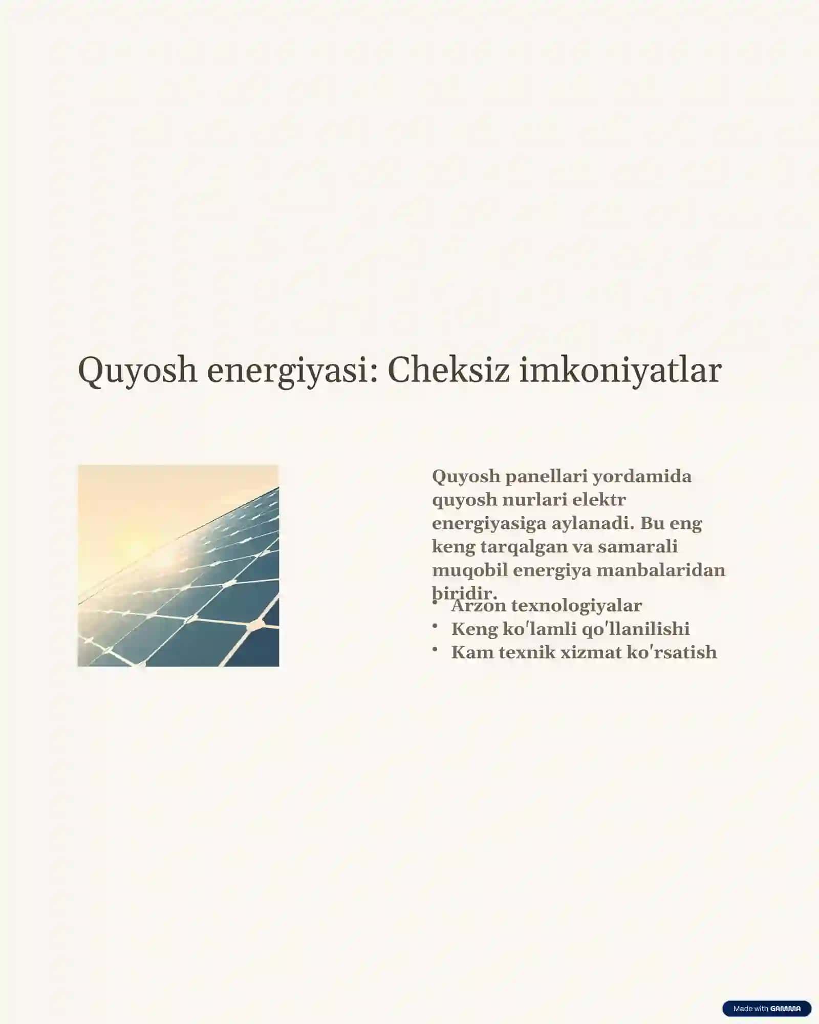 Quyosh energiyasi 3