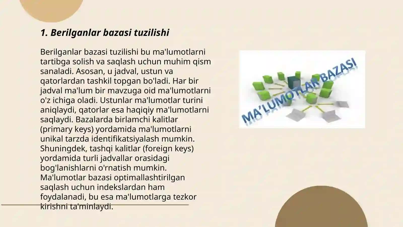 Berilganlar bazasi 3