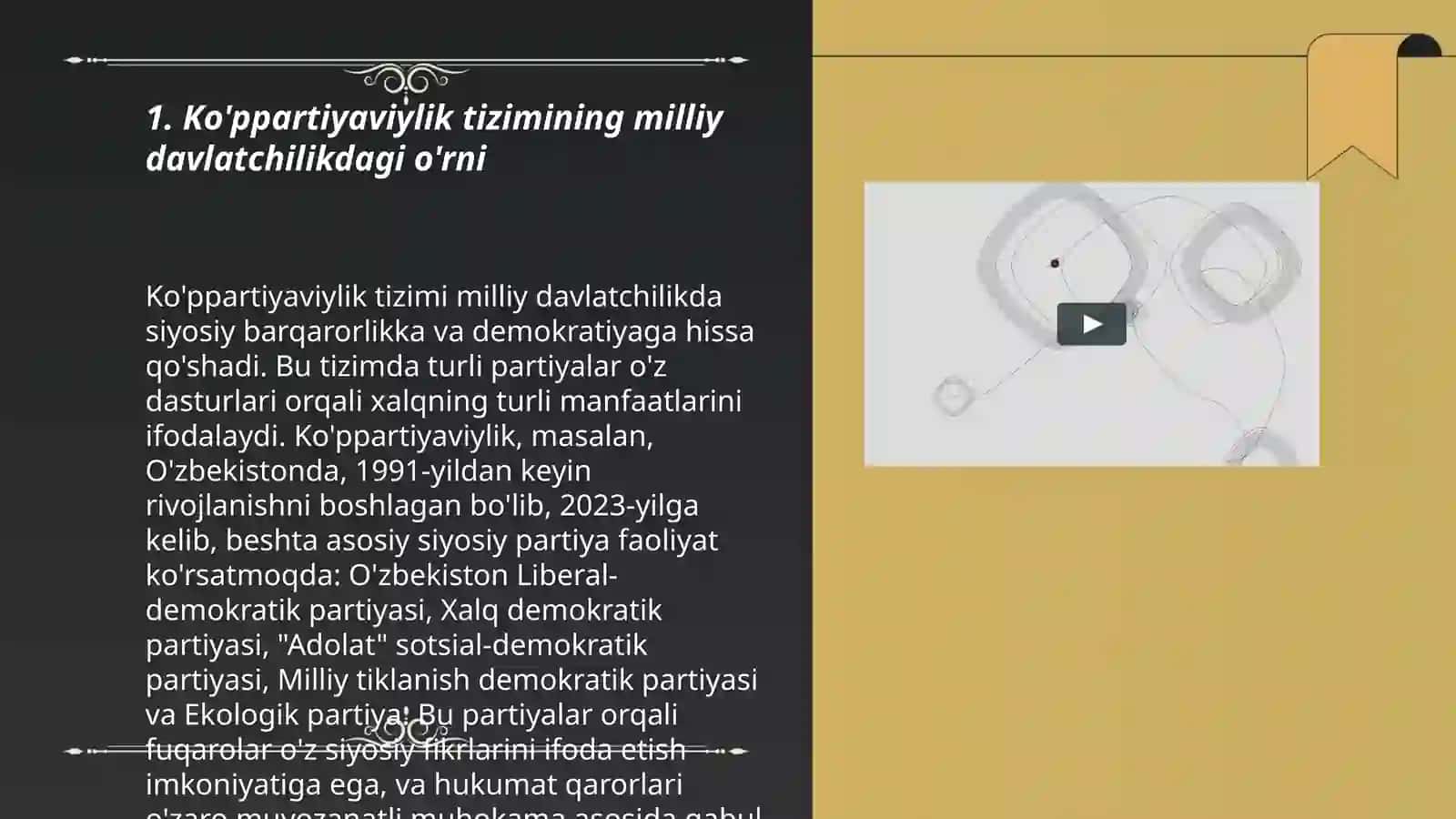 O'zbekistonda ko'ppartiyaviylik tizimining shakllanishi va uning ahamiyati 3