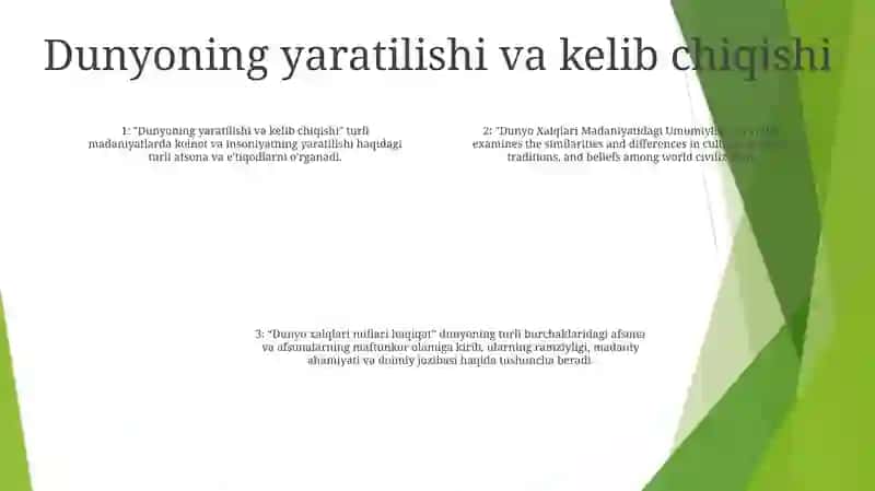 Dunyo Xalqlari Miflari Haqida 3
