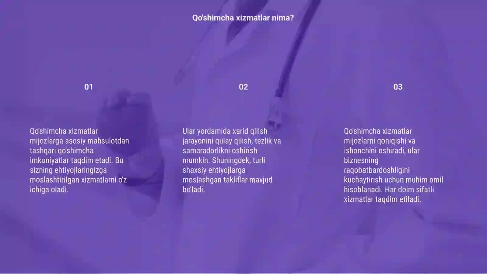 Qo'shimcha xizmatlar 3
