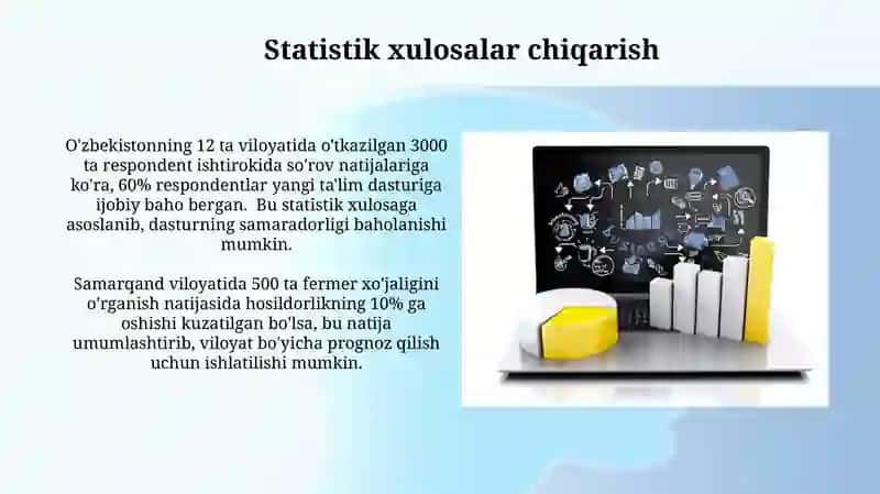 Statistik tadqiqotlar mavzusi 3
