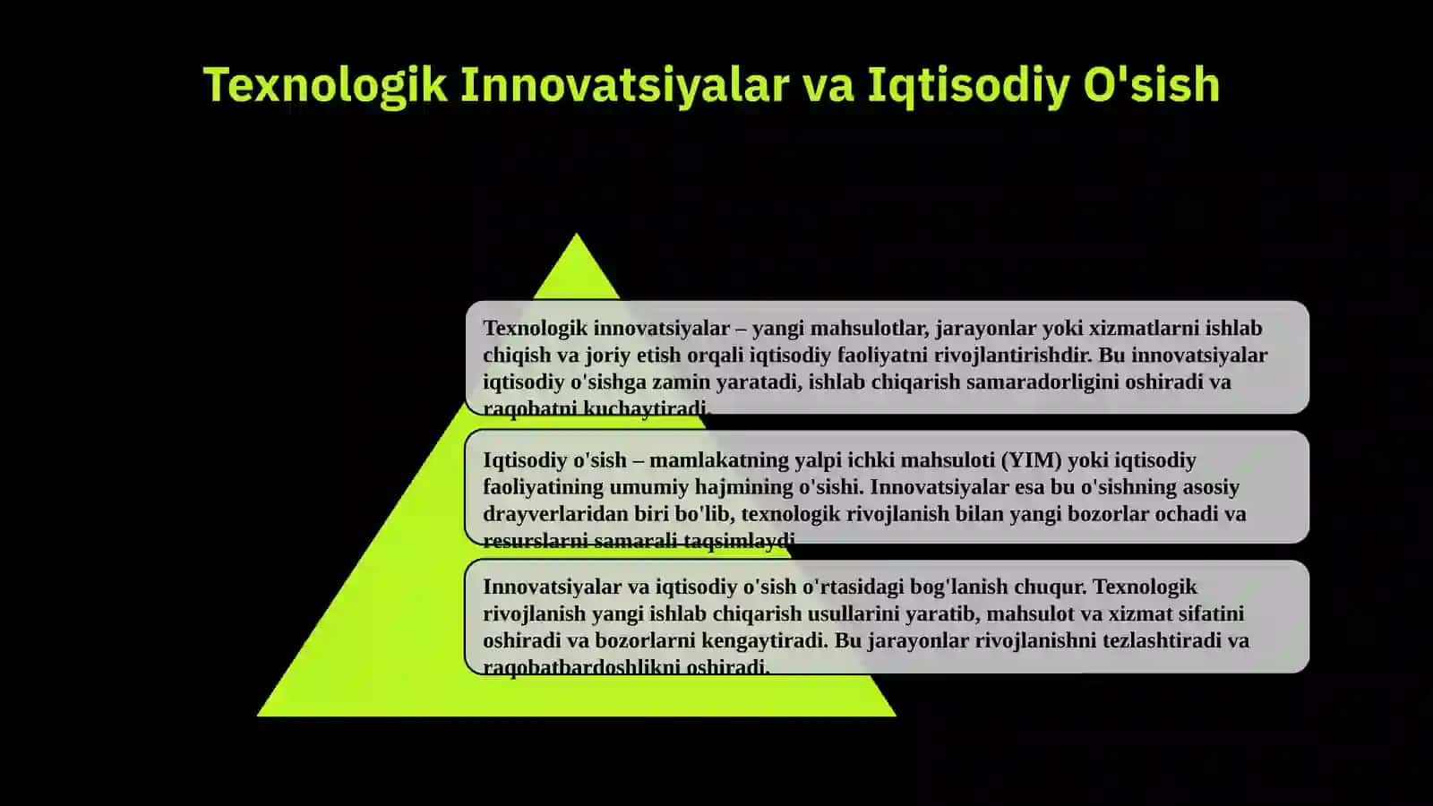 Texnologik innovatsiyalar va Iqtisodiy O'sish 3