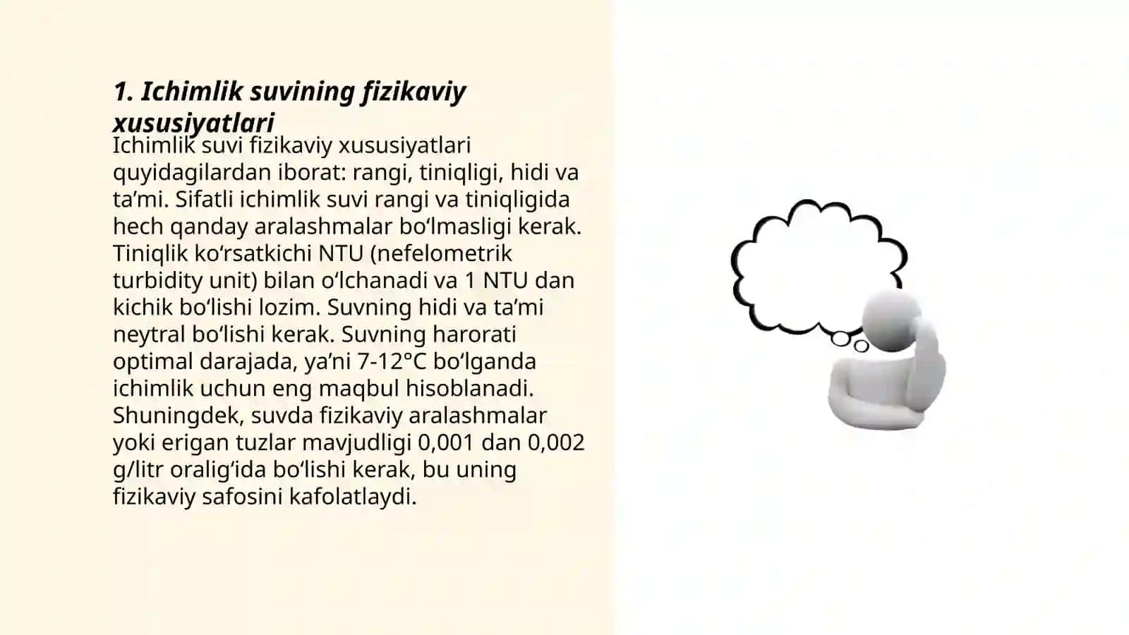 Ichimlik suvining sifatiga bo'lgan gigienik talablar 3