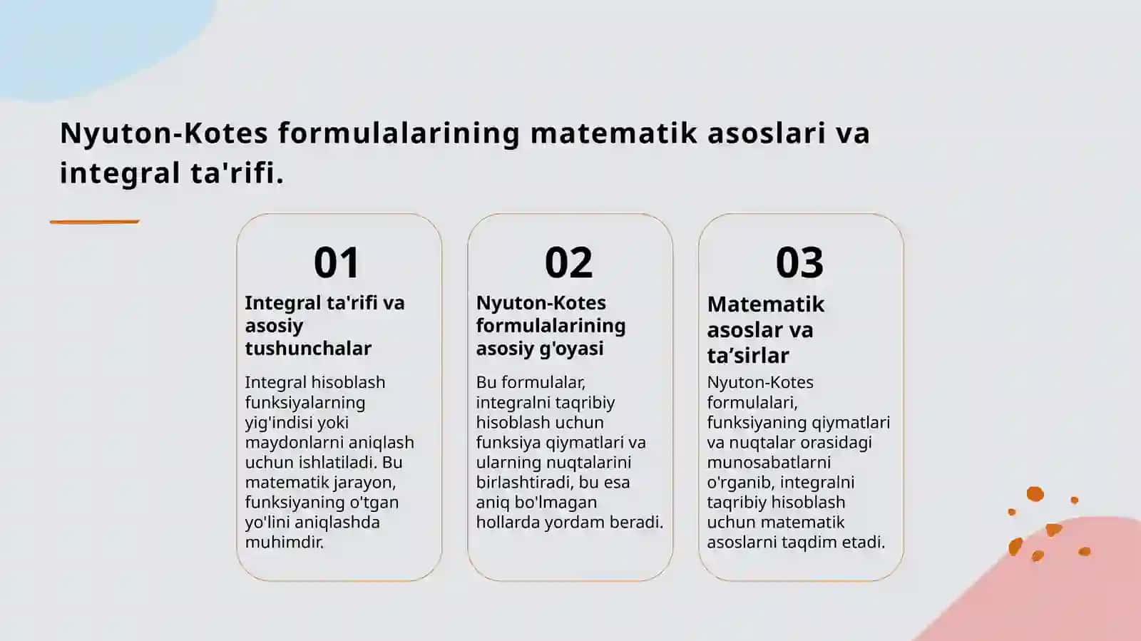 Nyuton-Kotes formulalari 3