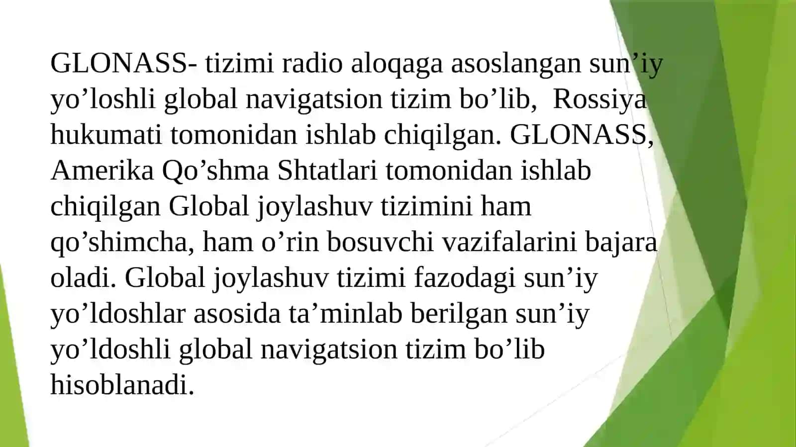GLONASS  tizimi 3