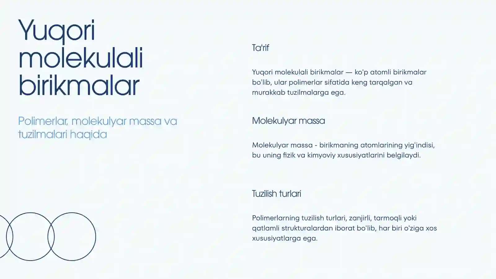 Yuqori Molekulali Birikmalar 3