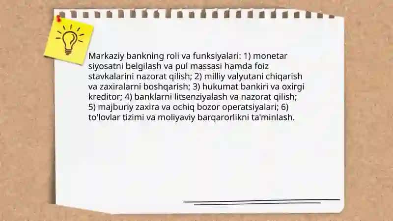 Bank tizimi va iqtisodiyotdagi o'rni 3
