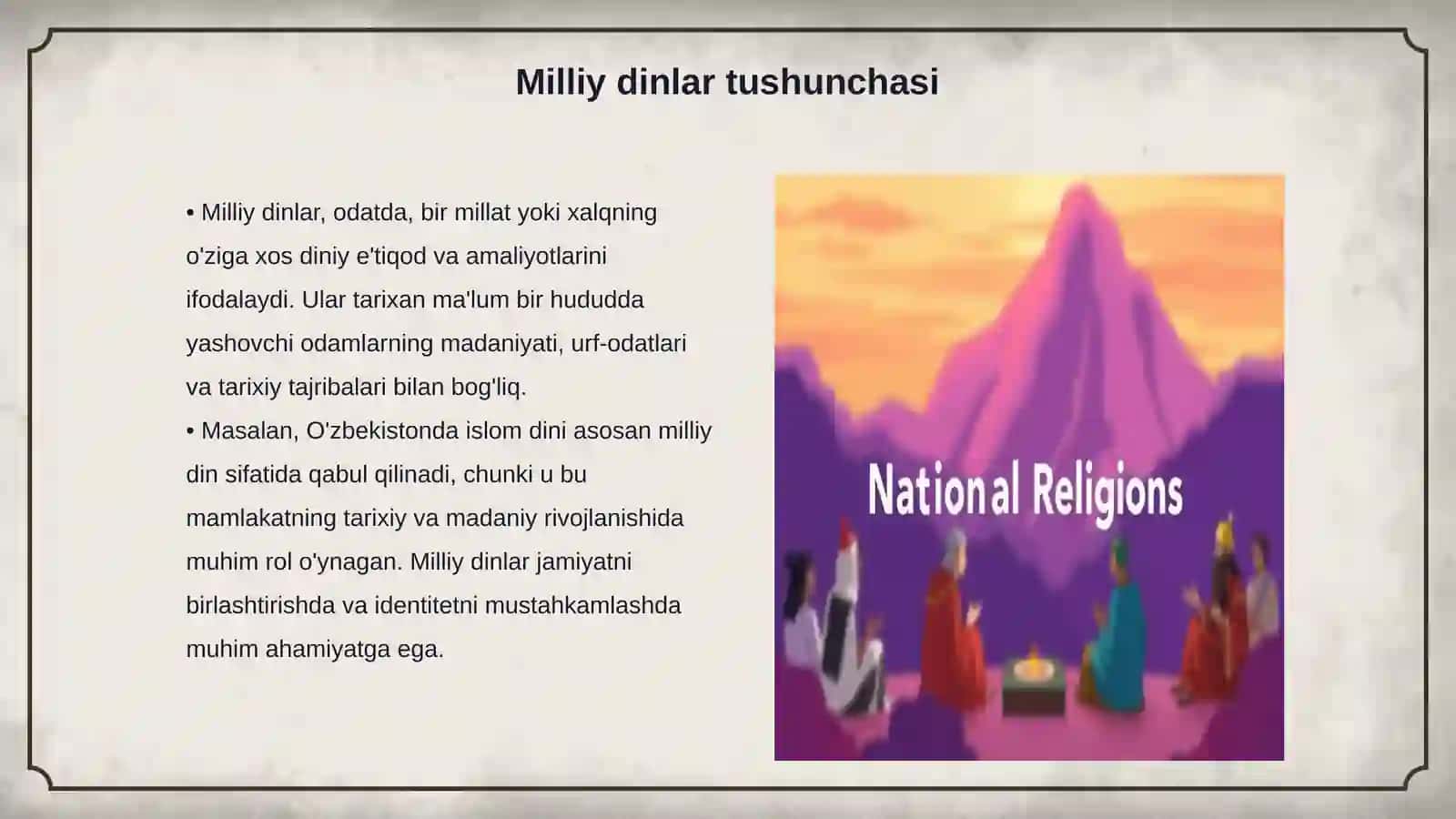 Milliy dinlar va ularning taʼlimoti 3