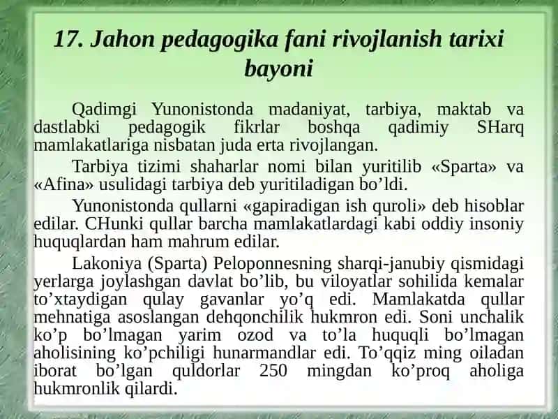 G'arb uyg'onish davri pedagogikasi namoyondalarining didaktik g'oyalari 3