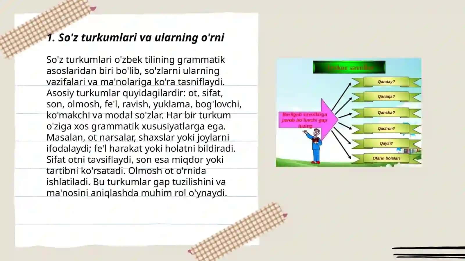 So'z turkumini o'rganishdagi mashqlar tizimini tahlil qilish 3