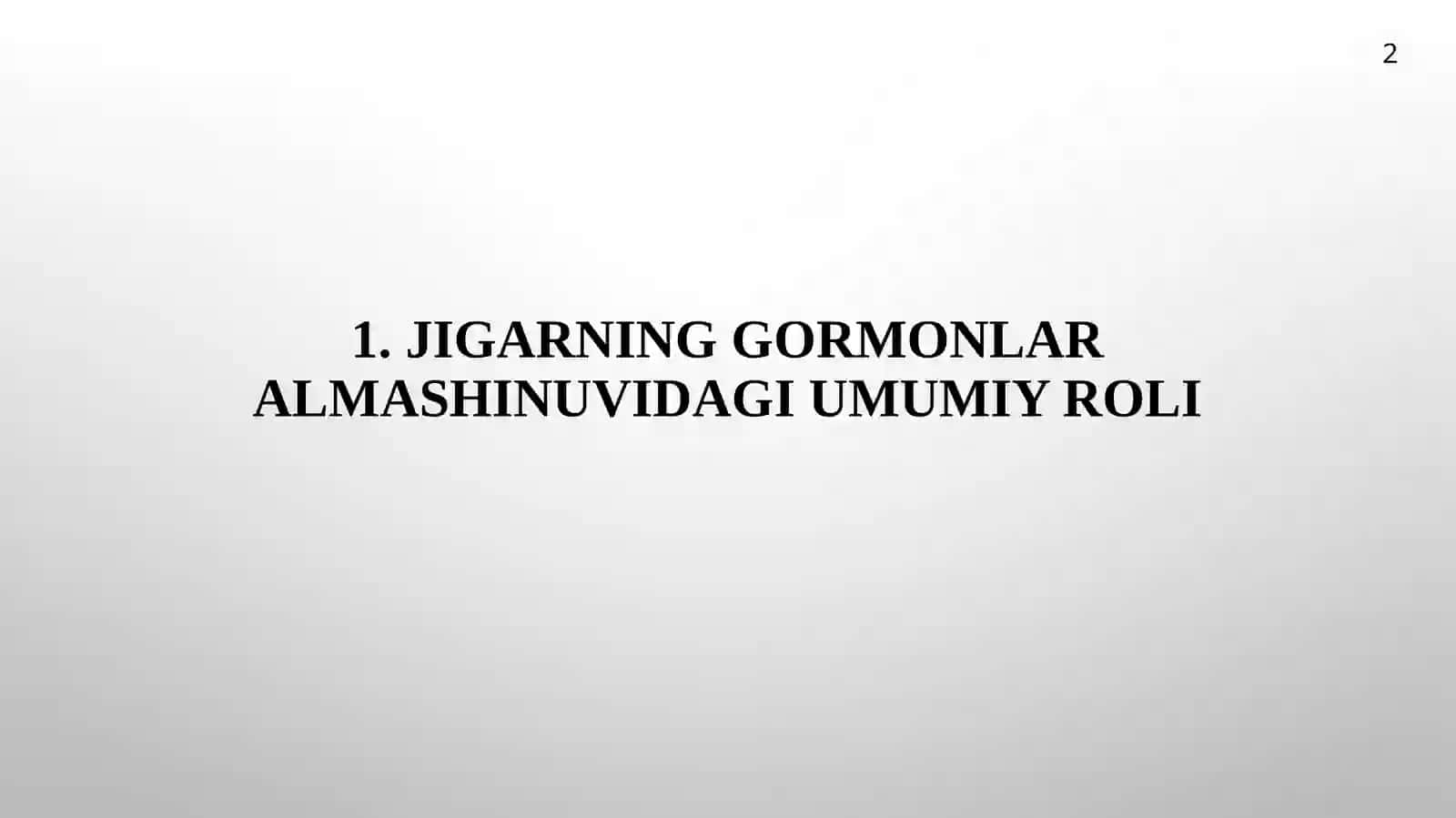 jigarda garmonlarning zararsizlantrilishi, klinik axamiyati. Metabolik sindrom kelib chqishining kimyoviy asoslari va asoratlari 3
