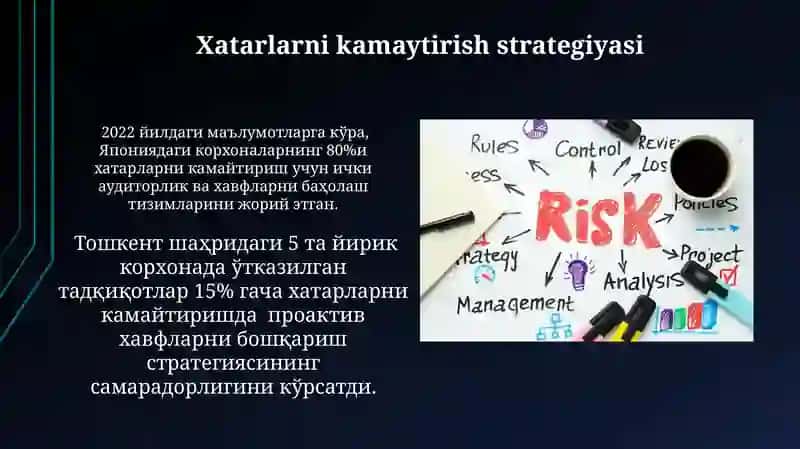 Xatarlarni kamaytirish strategiyasi 3