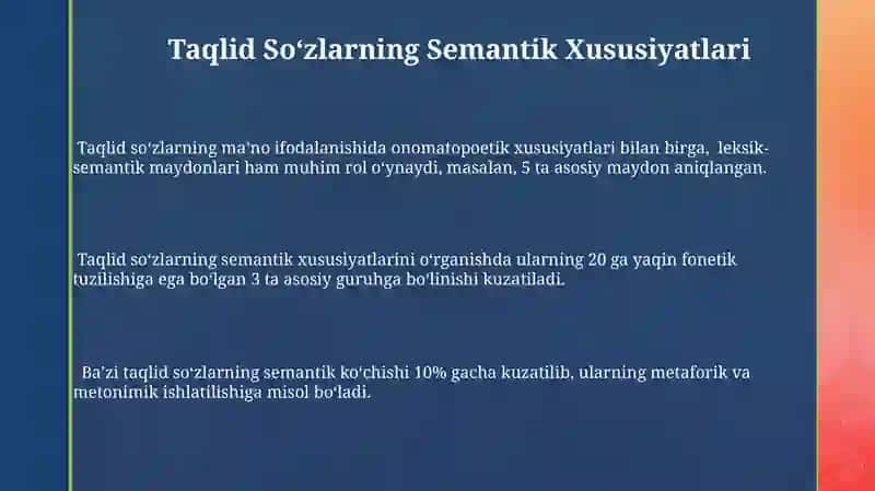 Taqlid So'zlar va Olmosh haqidagi nazariy qarashlar tahlili 3