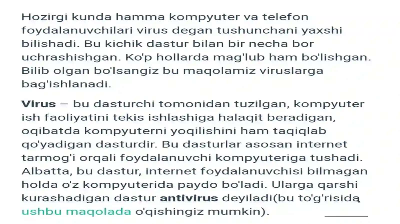 Viruslar va antivirus dasturlari 3