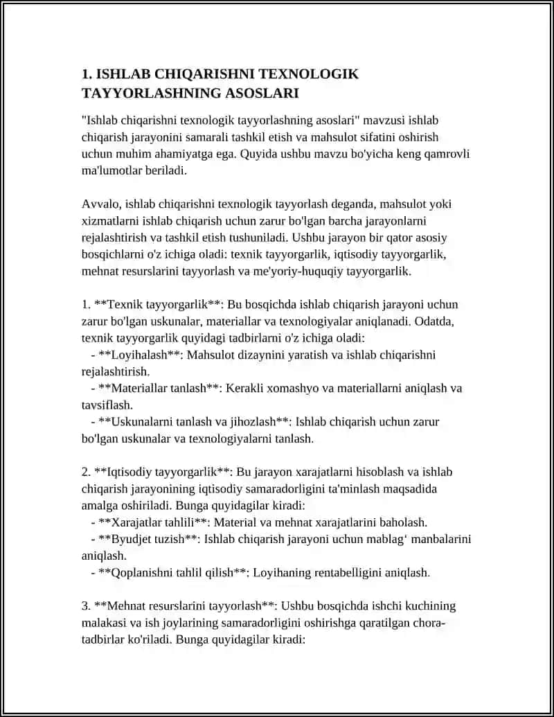 ISHLAB CHIQARISHNI TEXNOLOGIK TAYYORLASHNING YAGONA TIZIMI STANDARTLARI 3