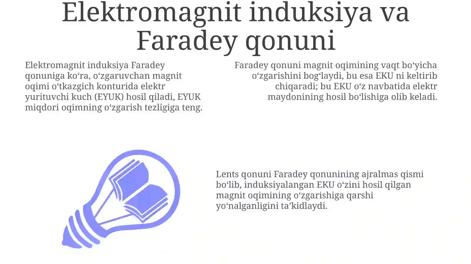Elektr va magnit maydonlarning õzaro aylanishi 3