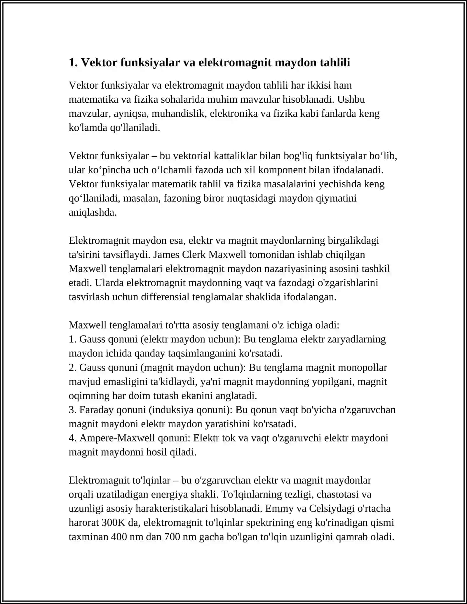VEKTOR FUNKSIYALARNING ELEKTROTEXNIKA SOHASIDAGI TATBIQLARI 3