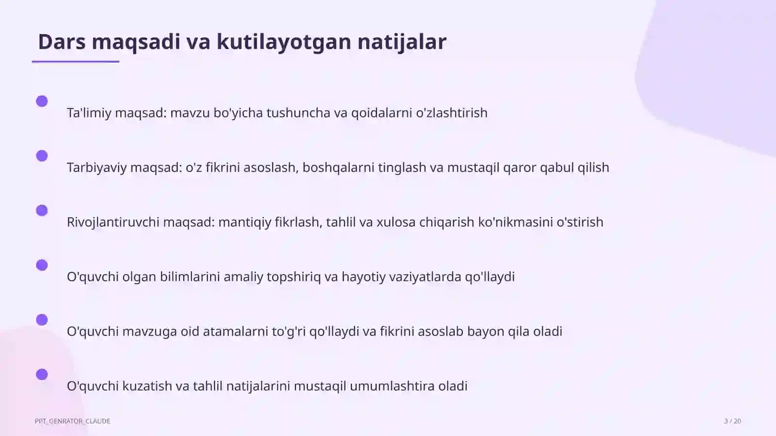 Dars rejasi PPT_GENRATOR_CLAUDE 3