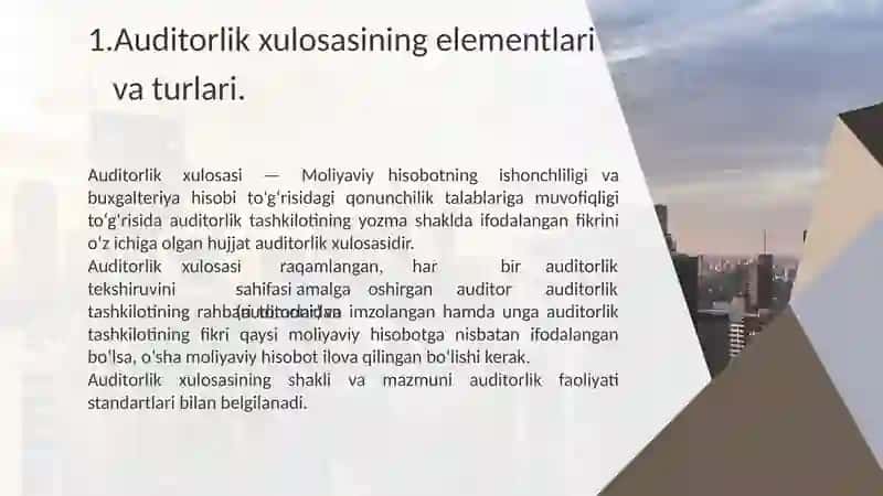 Auditorlik xulosasining turlari 3