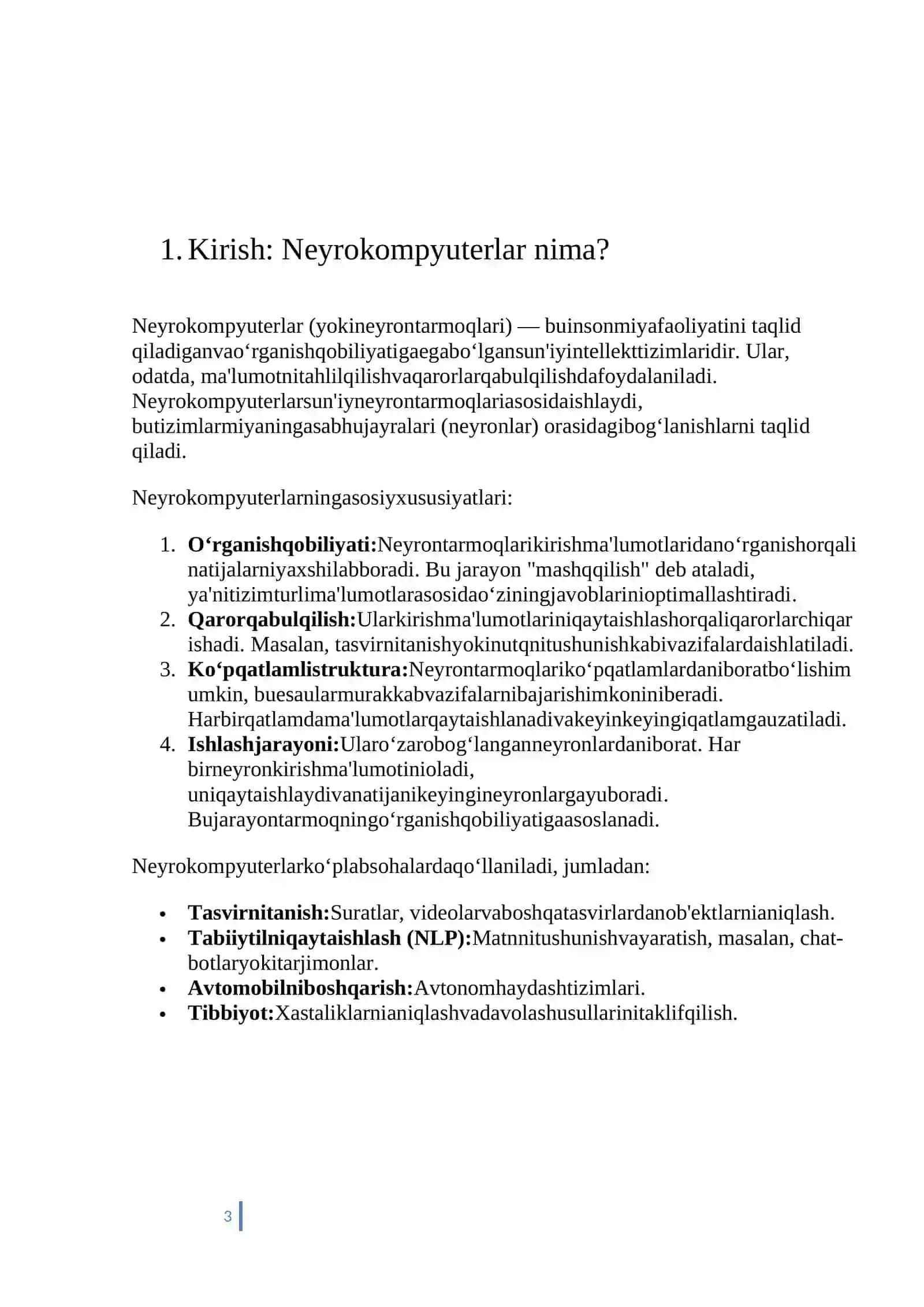 Neyrokompyuterlar 3