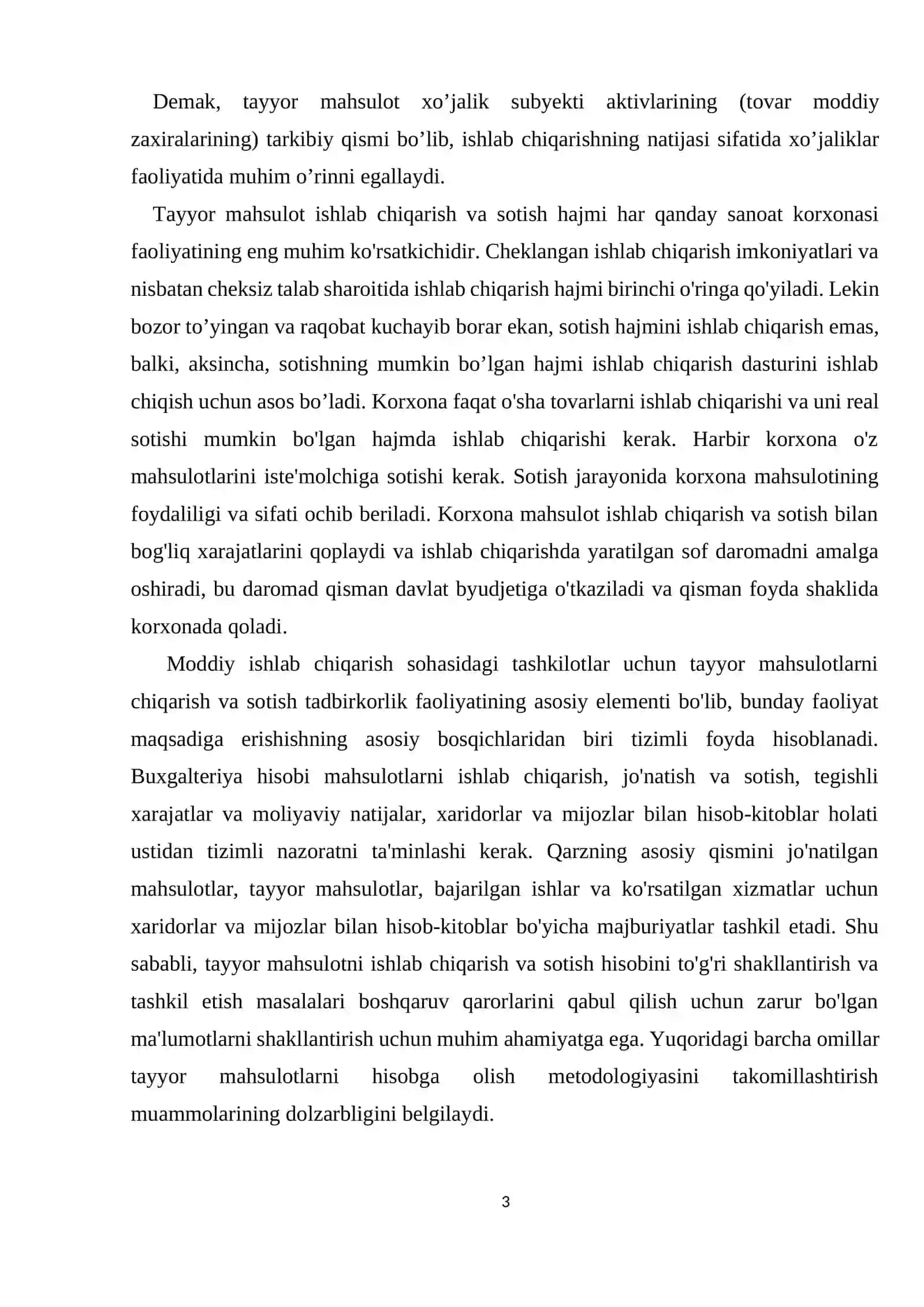 Tayyor Mahsulotlarni Buxgalteriyada va Omborda Hisobga Olish 3