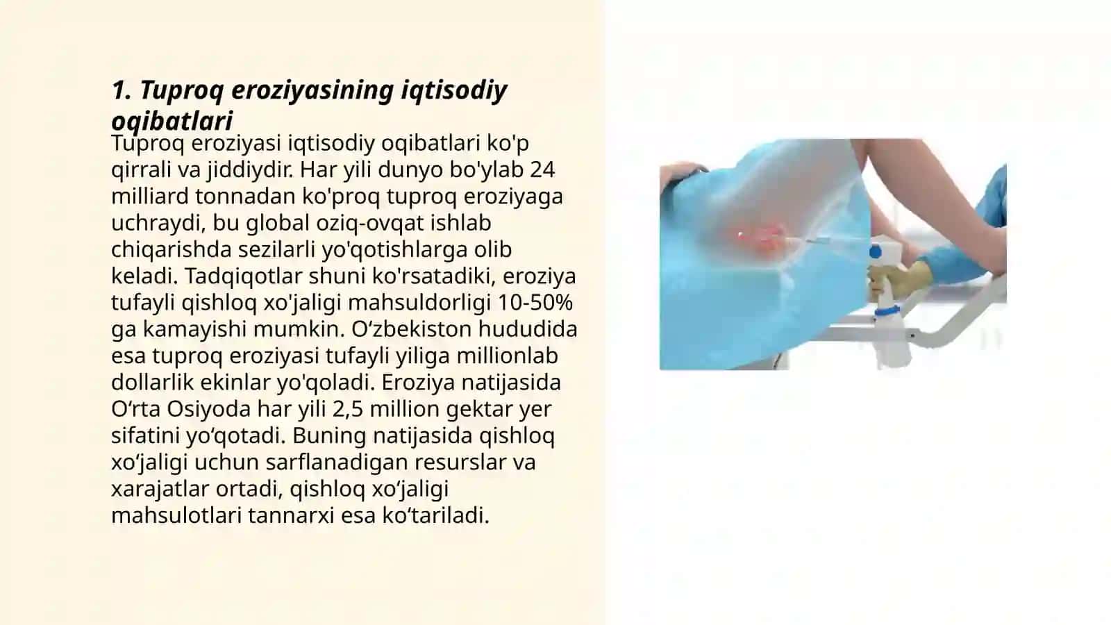 Tuproq eroxiyasi xavfli mintaqalarda tadbirlarni qo 'llashda sarflanadigan harajatlar miqdorini aniqlash 3