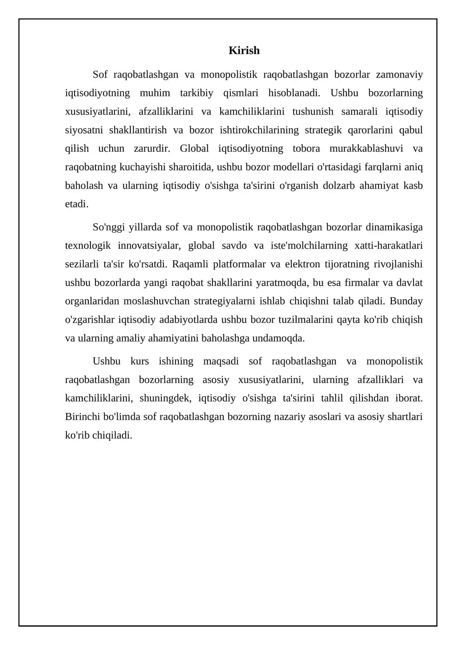 Sof raqobatlashgan va monopolistik raqobatlashgan bozorlar 3
