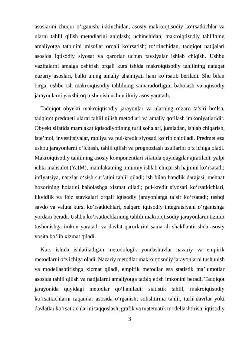 MAKROIQTISODIY TAHLILDA UNDA QO'LLASH IMKONIYATI 3