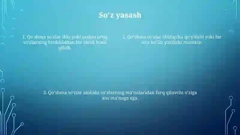 Ikkita SoʻZ Bir Biriga QoʻShilishidan Paydo BoʻLgan SoʻZlar 3