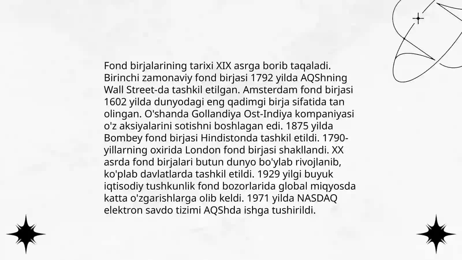 Fond birjalarining faoliyati 3