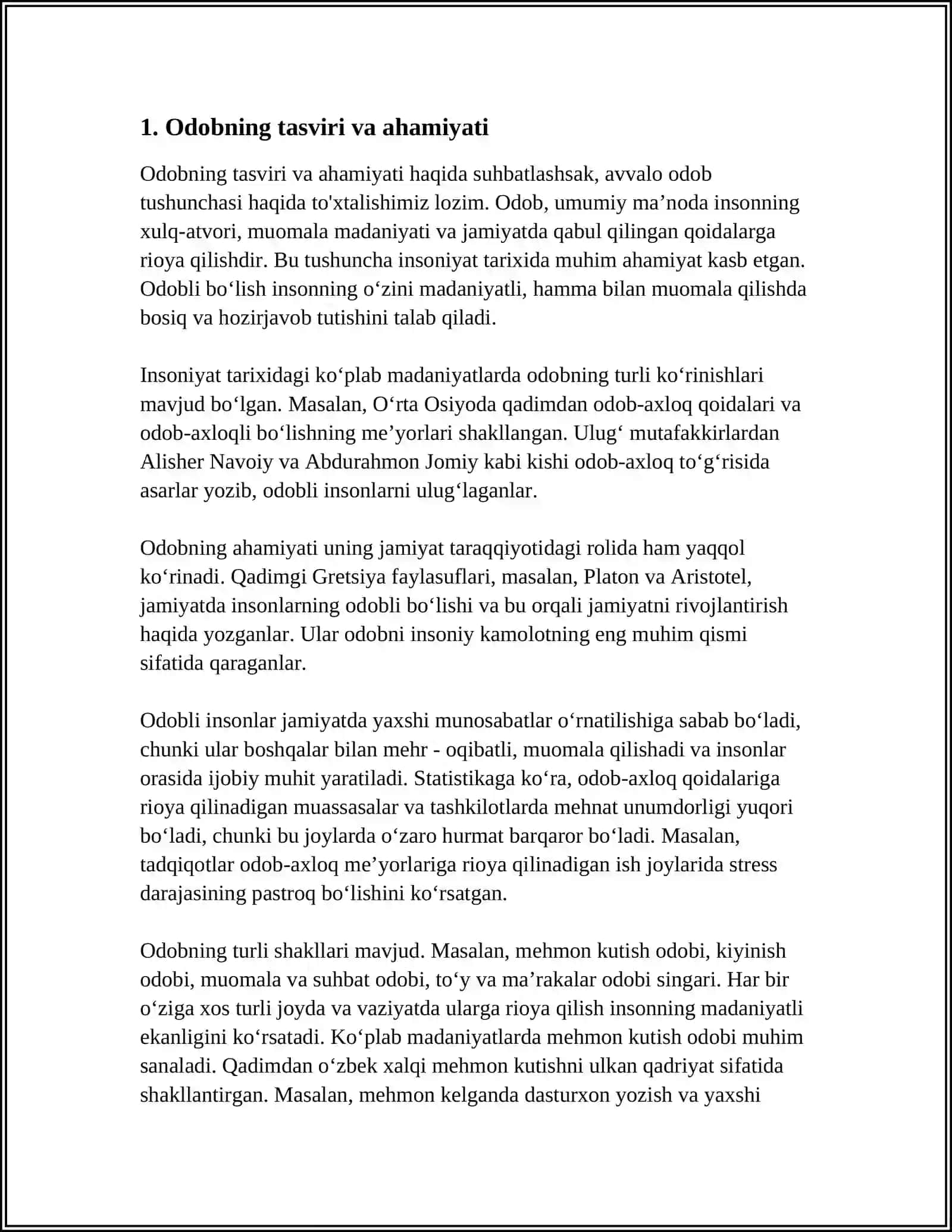 ALISHER NAVOIYNING " MAHBUB UL - QULUB"ASARIDA ODOB, AXLOQ VA NUTQ MADANIYATI 3