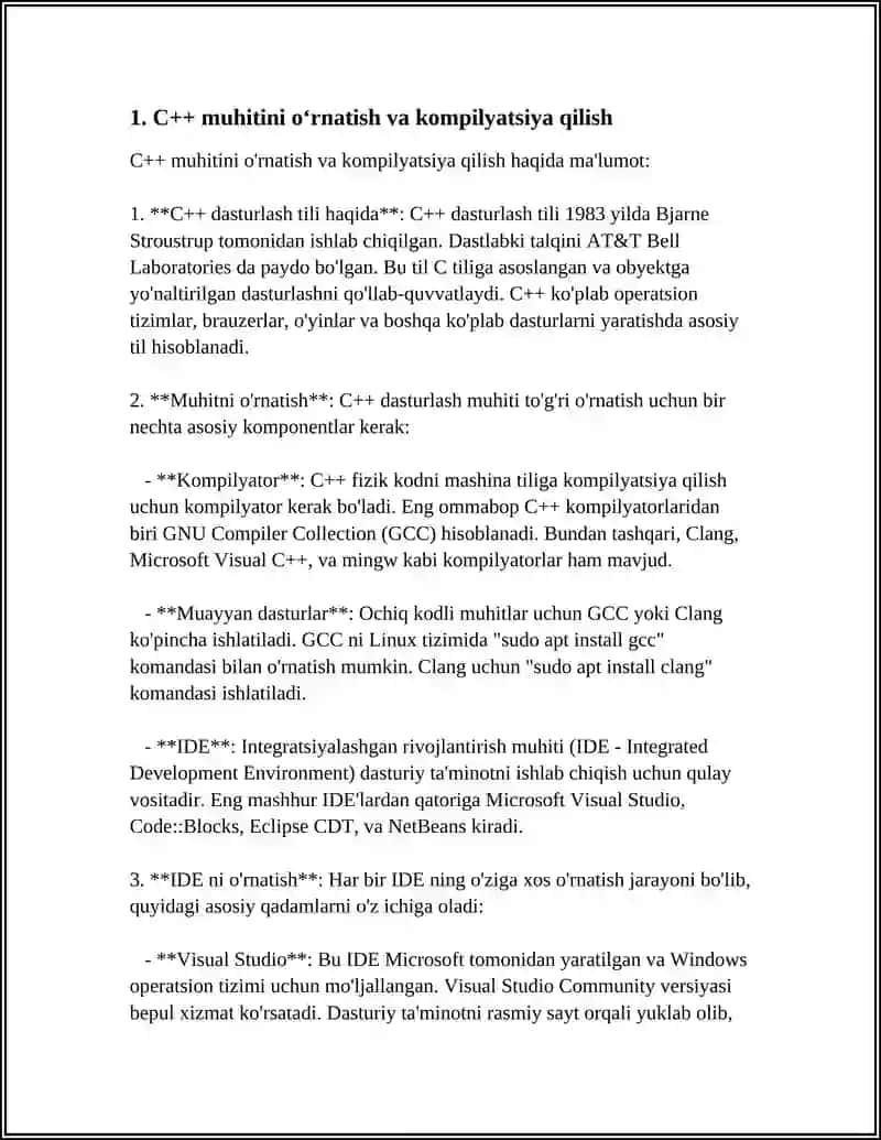 C++ DASTURIDA ISHLASH 3