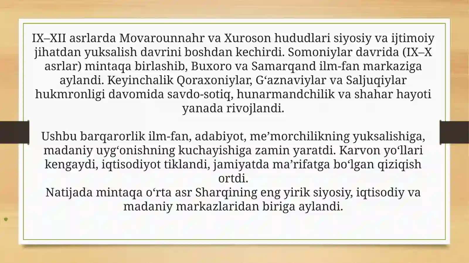 Tarix mustaqil ish slayd 3